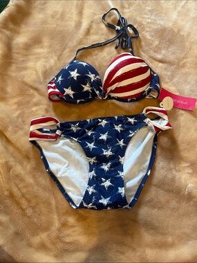 Xhilaration push up Americana bikini NWT